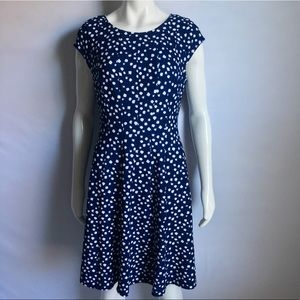 Elle Fit & Flare Polka Dot Style Dress Sz Large